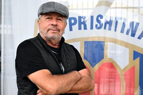 Jean-Michel Cavalli no clube anterior, o Pristina do Kosovo...