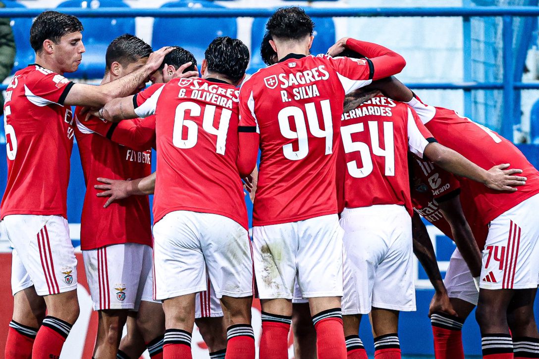 Festejos da equipa do Benfica em Vizela (foto: SL Benfica)