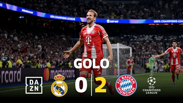 49 golos em 41 jogos! Golaço de Harry Kane no Bernabéu... aos 20 segundos