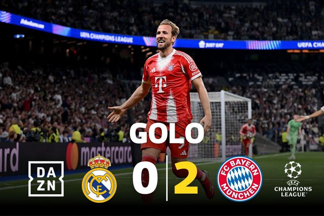 49 golos em 41 jogos! Golaço de Harry Kane no Bernabéu... aos 20 segundos