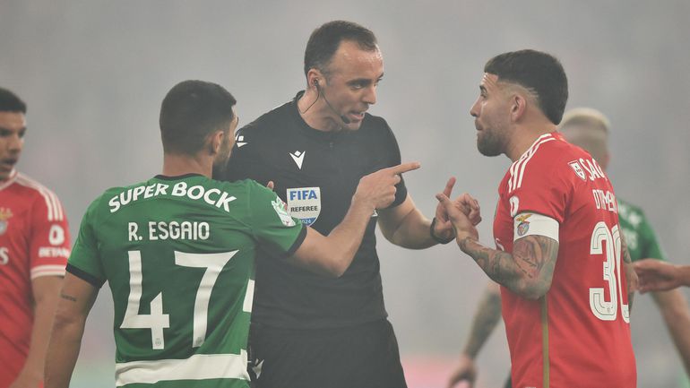Penáltis e cartões: o histórico de João Pinheiro com Benfica e Sporting