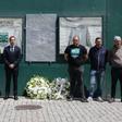 Foi cumprido um minuto de silêncio e depositada uma coroa de flores no memorial, num momento de profundo respeito e saudade - Foto: SPORTING CP