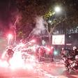 Festejos dos adeptos do PSG em Paris, após equipa empatar na Alemanha com o Bayern e garantir final da Champions