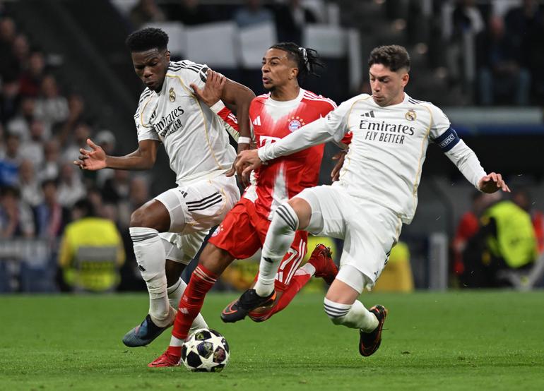 Valverde, capitão do Real Madrid, e Tchouaméni