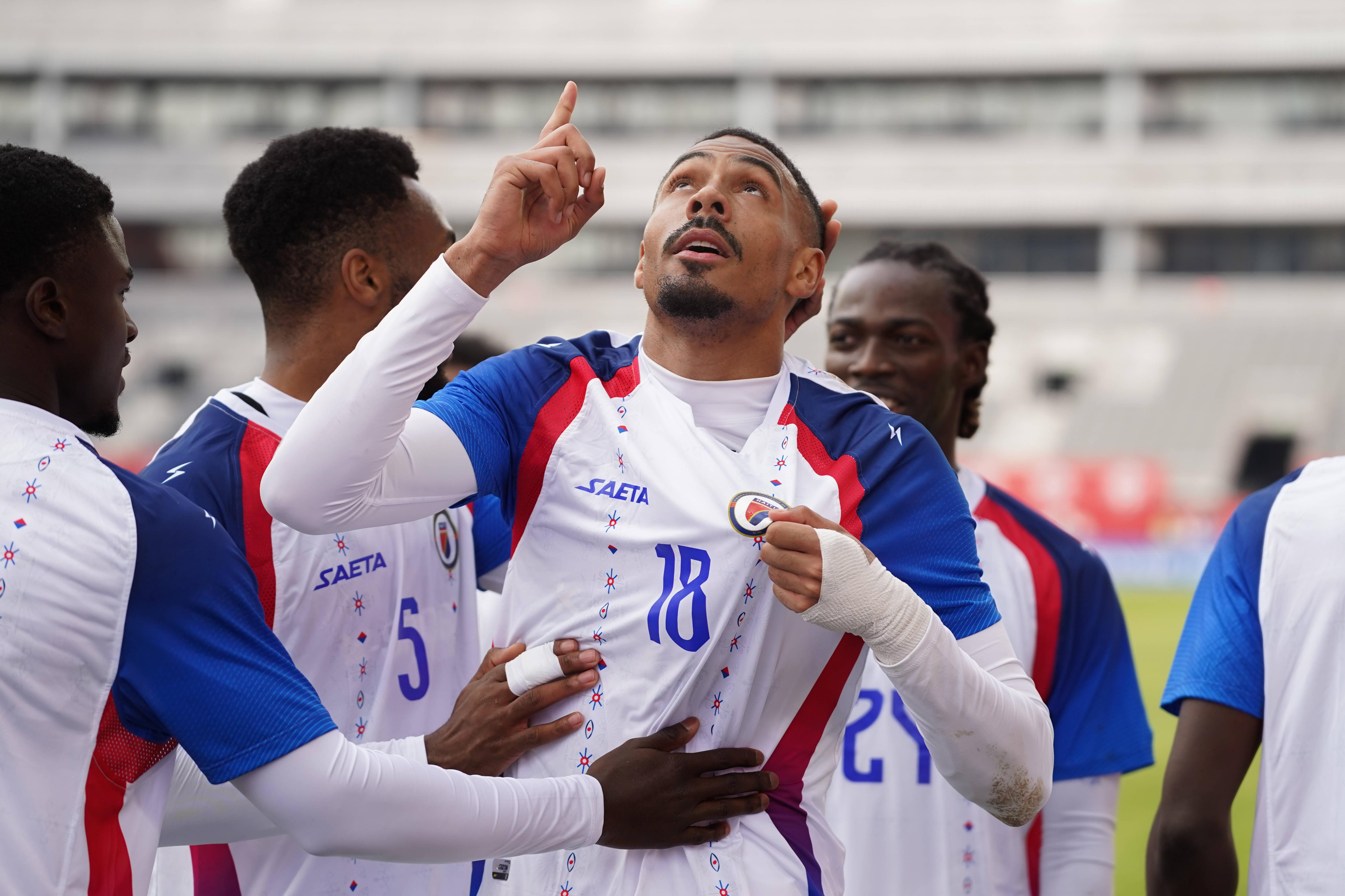 Wilson Isidor festeja golo do Haiti (foto: IMAGO)