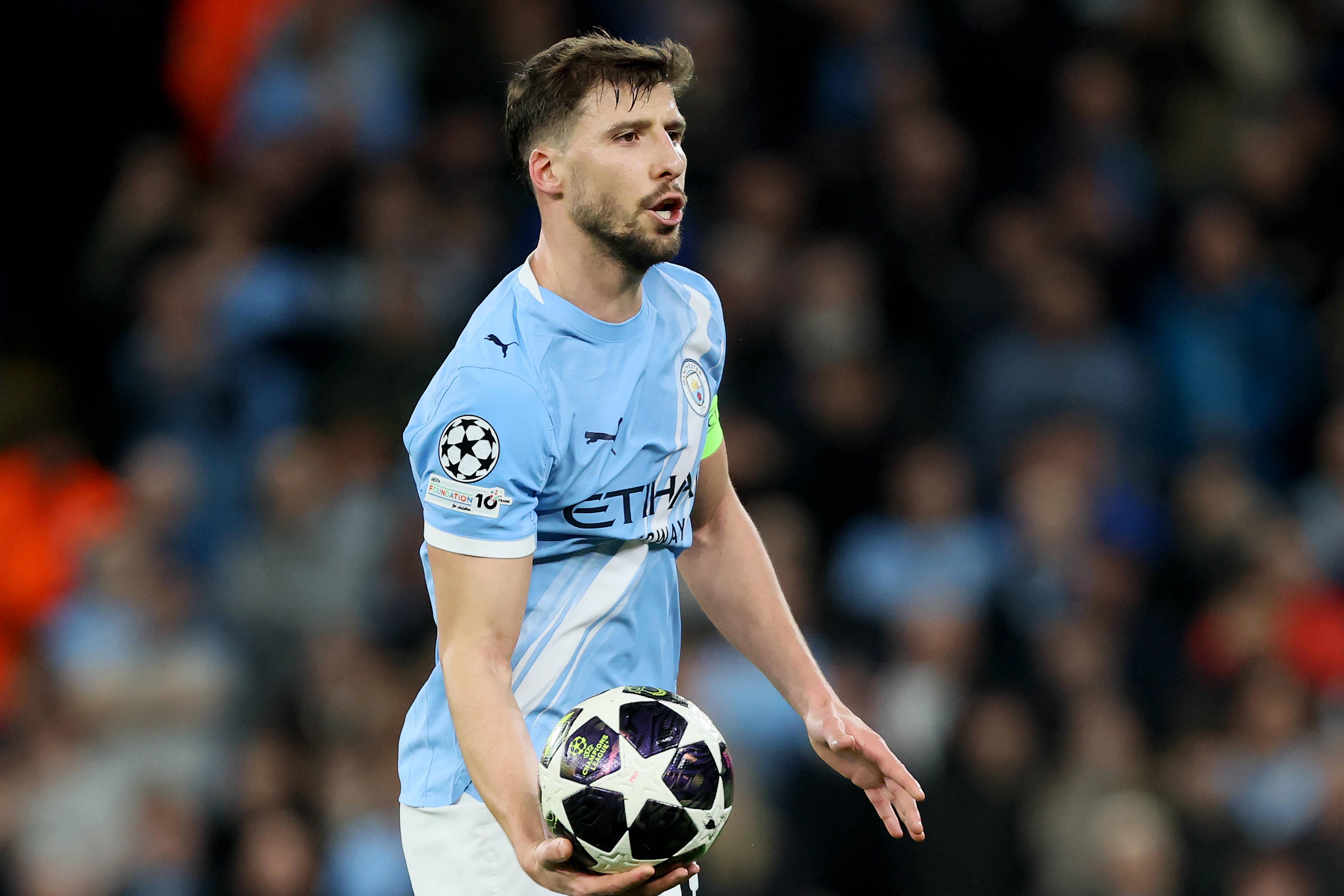 Rúben Dias, um dos capitães do Manchester City
