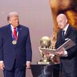 Donald Trump, Presidente dos EUA, ao lado de Gianni Infantino, presidente da FIFA