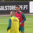Ronaldo integrado no último treino antes da Croácia