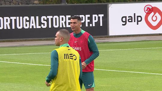 Ronaldo integrado no último treino antes da Croácia