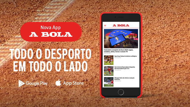 A nova app de A BOLA: acompanhe tudo sobre o Euro