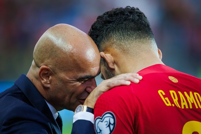 Seleção: Gonçalo Ramos e Martínez em amena cavaqueira