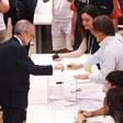 Florentino Pérez vota nas eleições para a presidência do Real Madrid — Foto: IMAGO