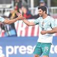 Gonçalo Guedes festeja com Dalot o golo que marcou ao Chile - Foto: Miguel Nunes