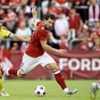 Dinamarca venceu Ucrânia numa partida que chegou ao fim antes dos 90' - Foto: EPA