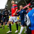 Fredrik Aursnes, 30 anos, médio do Benfica, antes do jogo da Noruega com a Suécia a 1 de junho — Foto: IMAGO