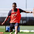 Gustavo Garcia em ação no primeiro treino com as cores do Famalicão (Foto: FC Famalicão)