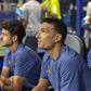 Lionel Scaloni, selecionador da Argentina, ao lado do adjunto ex-Benfica Pablo Aimar