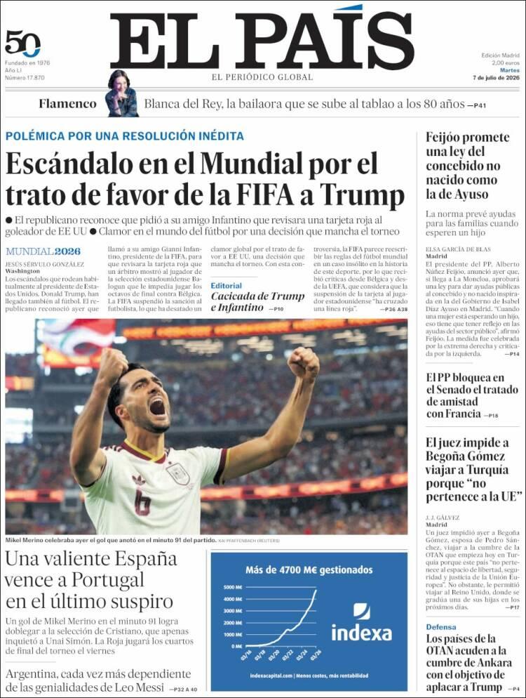El País: «Valente Espanha vence no último suspiro»