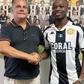 Rui Alves, presidente do Nacional, e Danel Dongmo. -Foto: CD NACIONAL