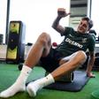Silas Andersen, um dos reforços, a trabalhar a parte física na Academia (Foto Sporting CP)