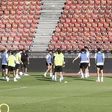 Vitória de Guimarães treina no Estádio Letzigrund, em Zurique