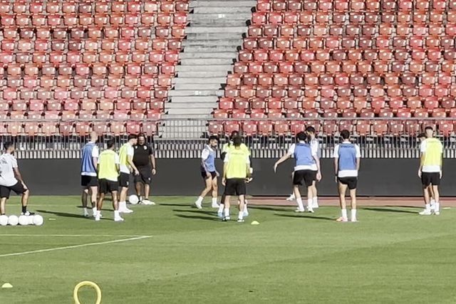 Vitória de Guimarães treina no Estádio Letzigrund, em Zurique