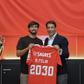Nuno Félix e Rui Costa, médio e presidente do Benfica, respetivamente - Foto: SL Benfica)