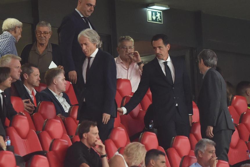 Jorge Jesus e Pedro Proença na Luz - Foto: Miguel Nunes