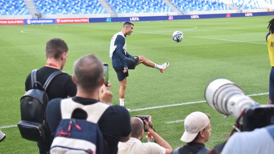 O treino da Seleção Nacional em Bratislava (fotogaleria)