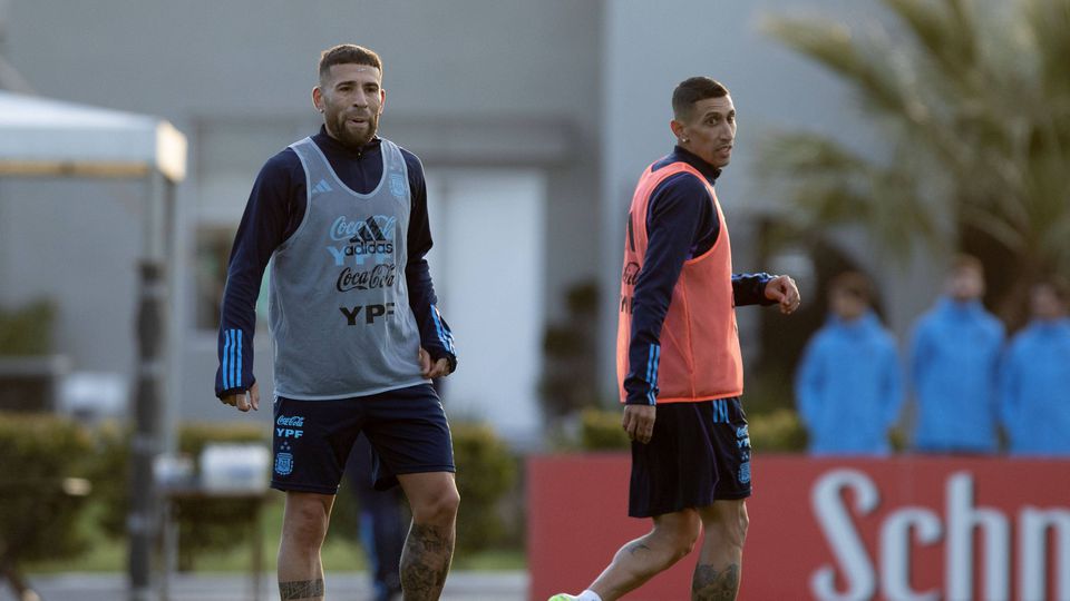 Argentina: Otamendi aponta ao onze, Di María em dúvida