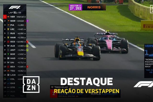 Reação hilariante de Verstappen ao caos nas 'boxes' da McLaren