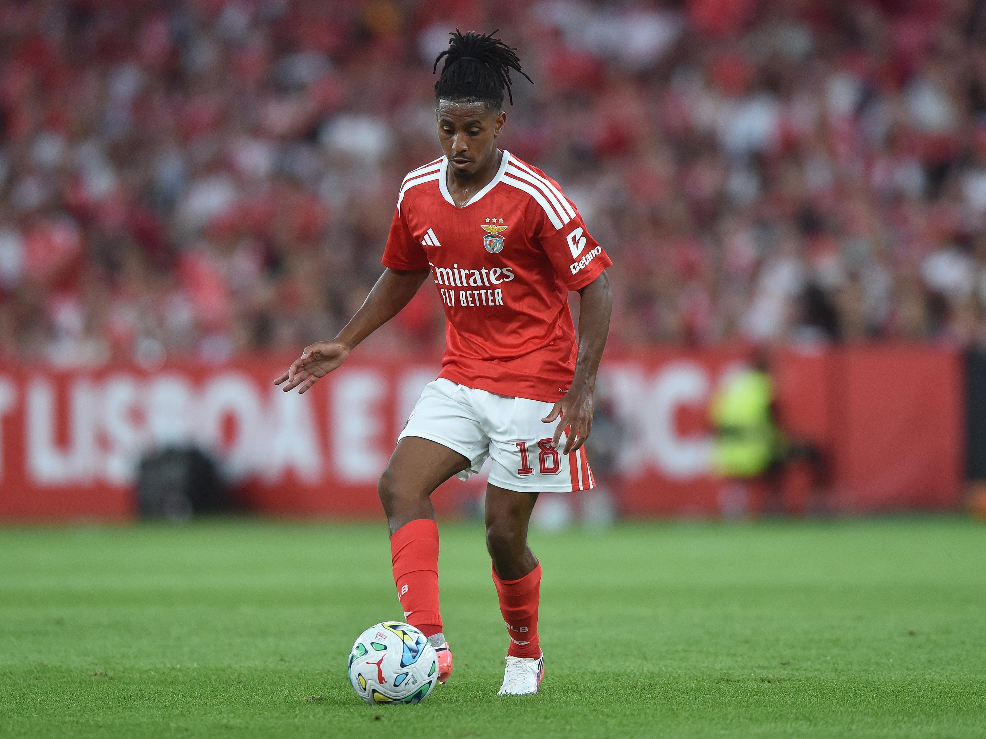 Leandro Barreiro com novo penteado no regresso ao Benfica esta temporada - Foto: A BOLA/Miguel Nunes