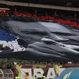 Tifo de Ratko Mladic no Estrela Vermelha-Partizan