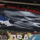 Tifo de Ratko Mladic no Estrela Vermelha-Partizan