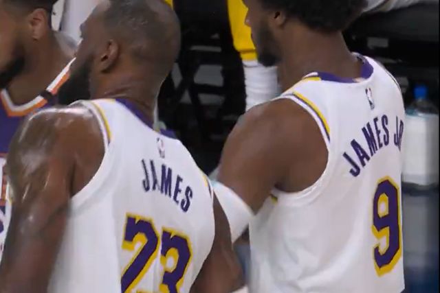 História feita: LeBron James e o filho Bronny jogaram juntos na NBA