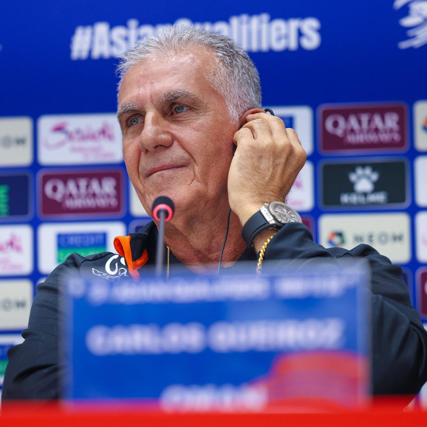 Carlos Queiroz, selecionador de Omã, em conferência de imprensa - Foto: Omã