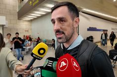 Nolito Romero, jogador de hóquei em patins do Sporting, na chegada a Lisboa