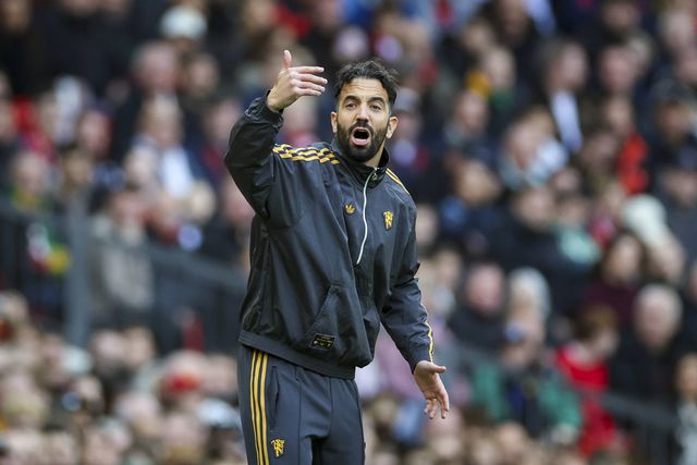 Ruben Amorim, treinador do Manchester United, em Old Trafford