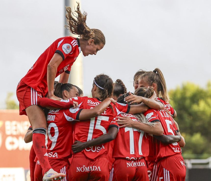 Festejos das jogadoras do Benfica - Foto: Benfica