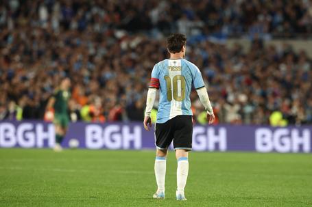 Messi com a camisola especial da Argentina