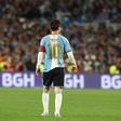 Messi com a camisola especial da Argentina