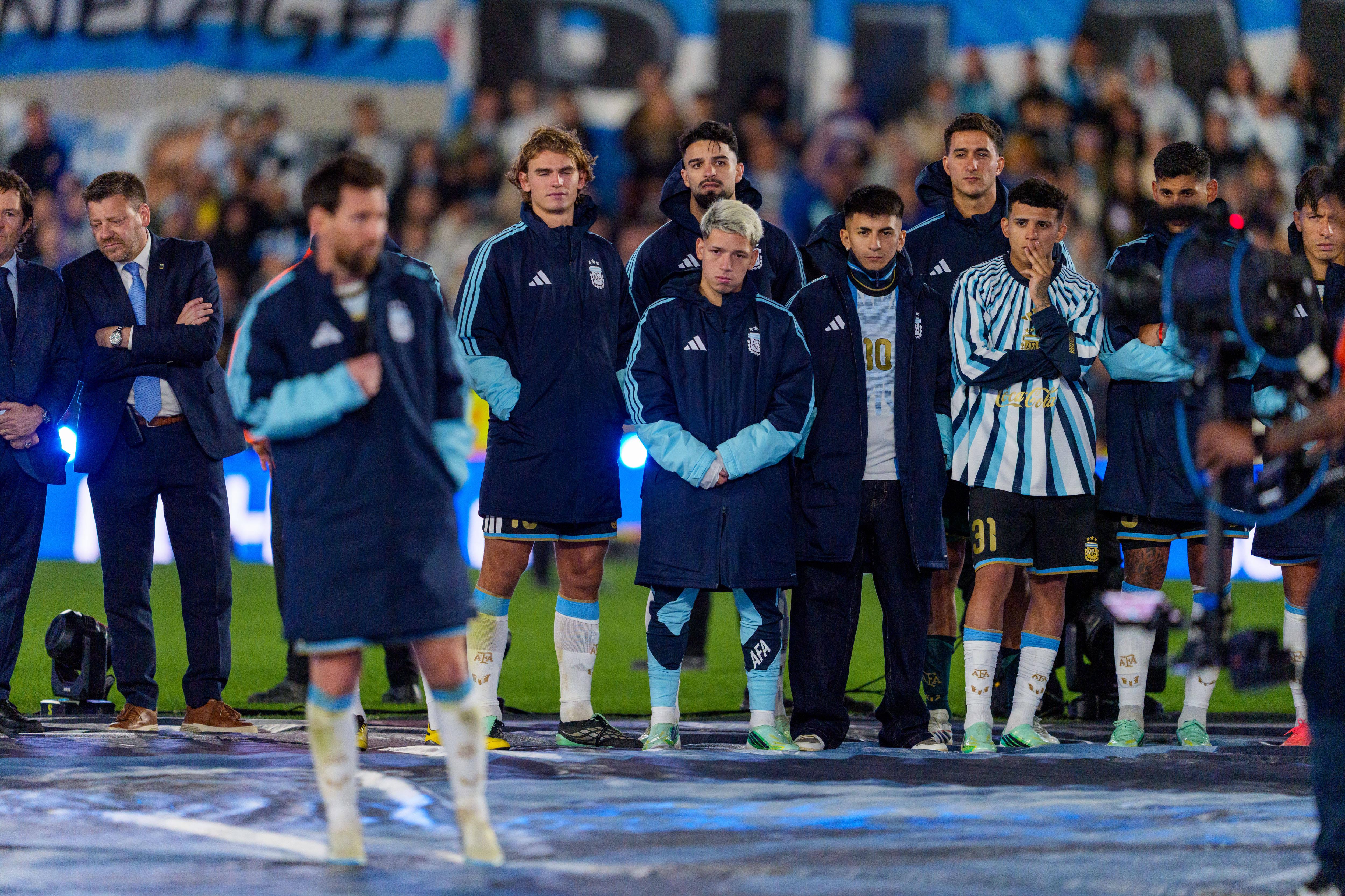 Prestianni assistiu ao discurso de Messi no relvado - Foto: IMAGO