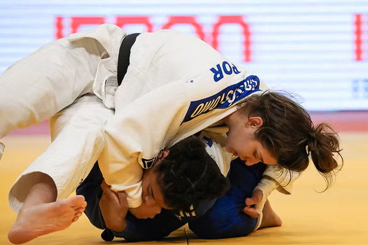 Joana Crisóstomo ficou-se pelos oitavos de final na categoria -63 kg - Foto: Federação Portuguesa de Judo