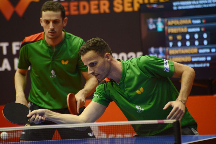 Marcos Freitas e Tiago Apolónia  estão nos quartos de final em pares em Vila Nova de Gaia      Fotografia FPTM
