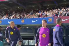 Equipa do Barcelona voltou a pisar relvado do Camp Nou