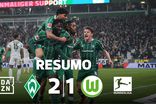Boniface tentou golo acrobático, mas foi Mbangula a dar a vitória ao Werder Bremen (resumo)