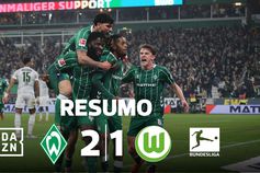Boniface tentou golo acrobático, mas foi Mbangula a dar a vitória ao Werder Bremen (resumo)