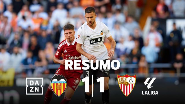 Golo nos descontos salva Valência contra o Sevilha (resumo)