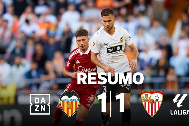 Golo nos descontos salva Valência contra o Sevilha (resumo)