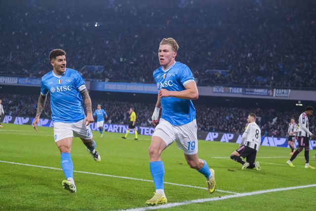 David Neres cruzou e Hojlund marcou o primeiro golo do Nápoles-Juventus - FOTO IMAGO